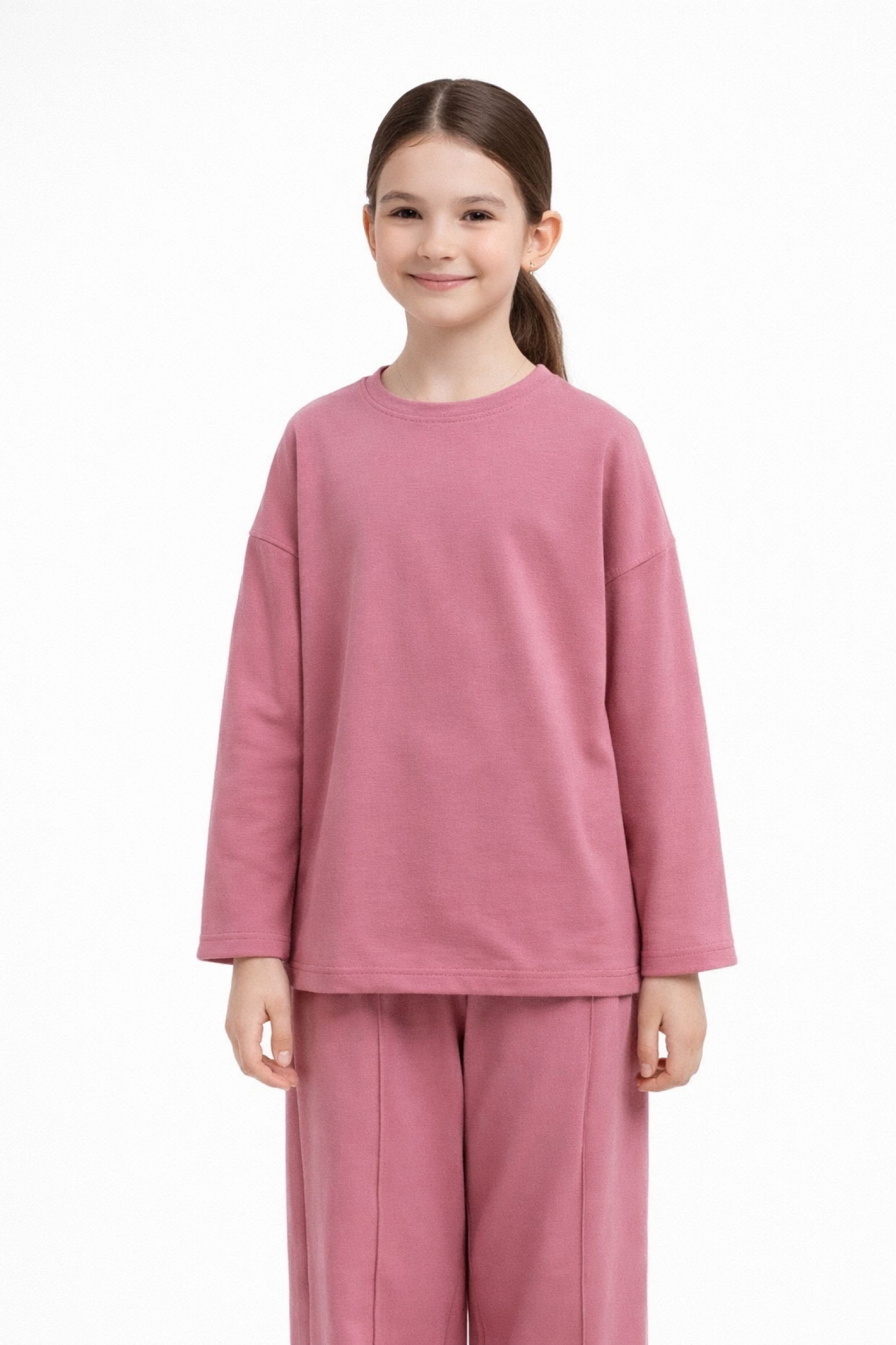 Костюм лонгслив и брюки со швами