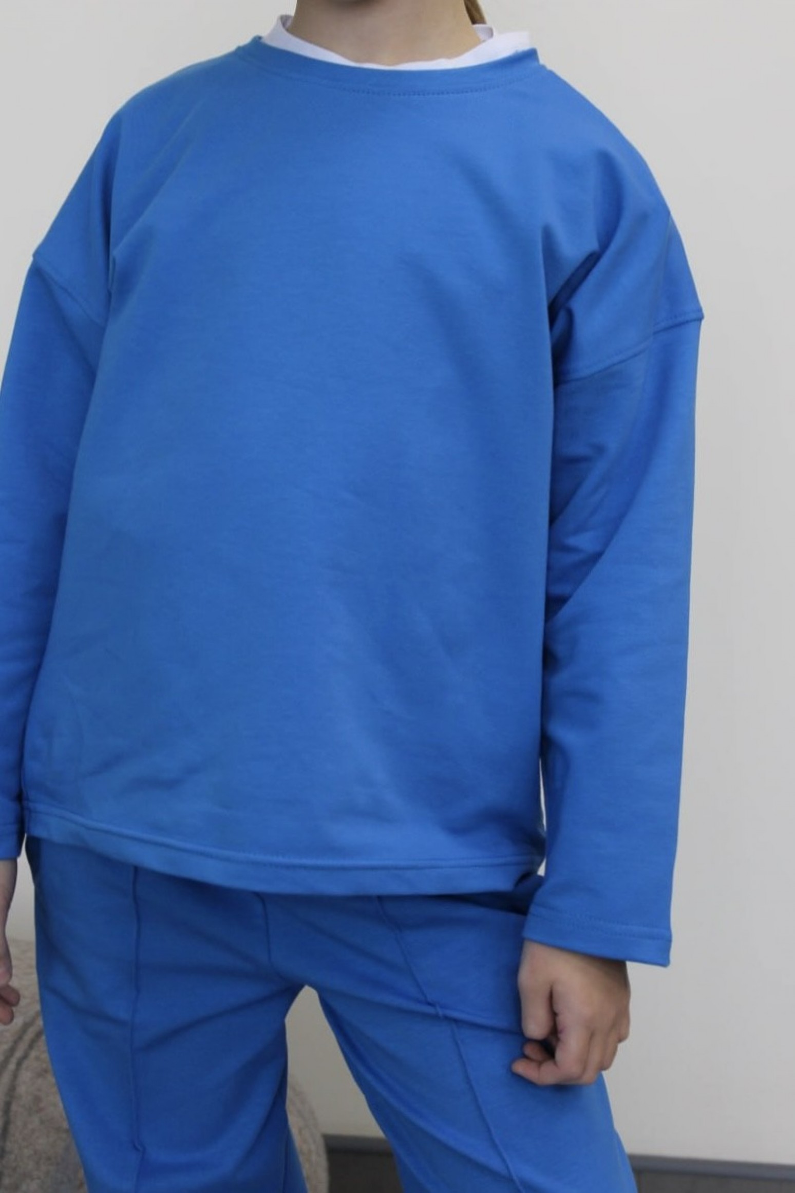 Костюм лонгслив и брюки со швами