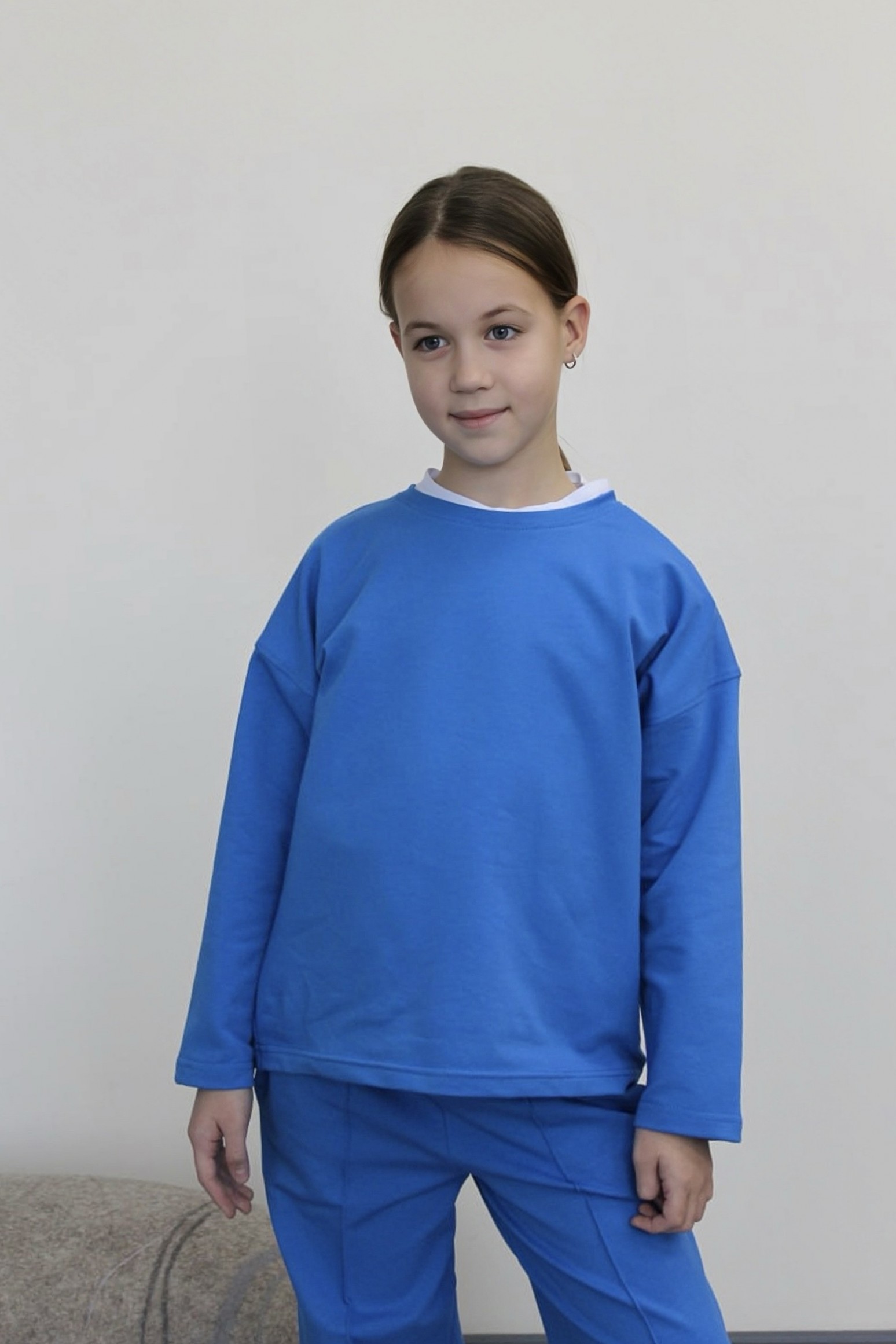 Костюм лонгслив и брюки со швами