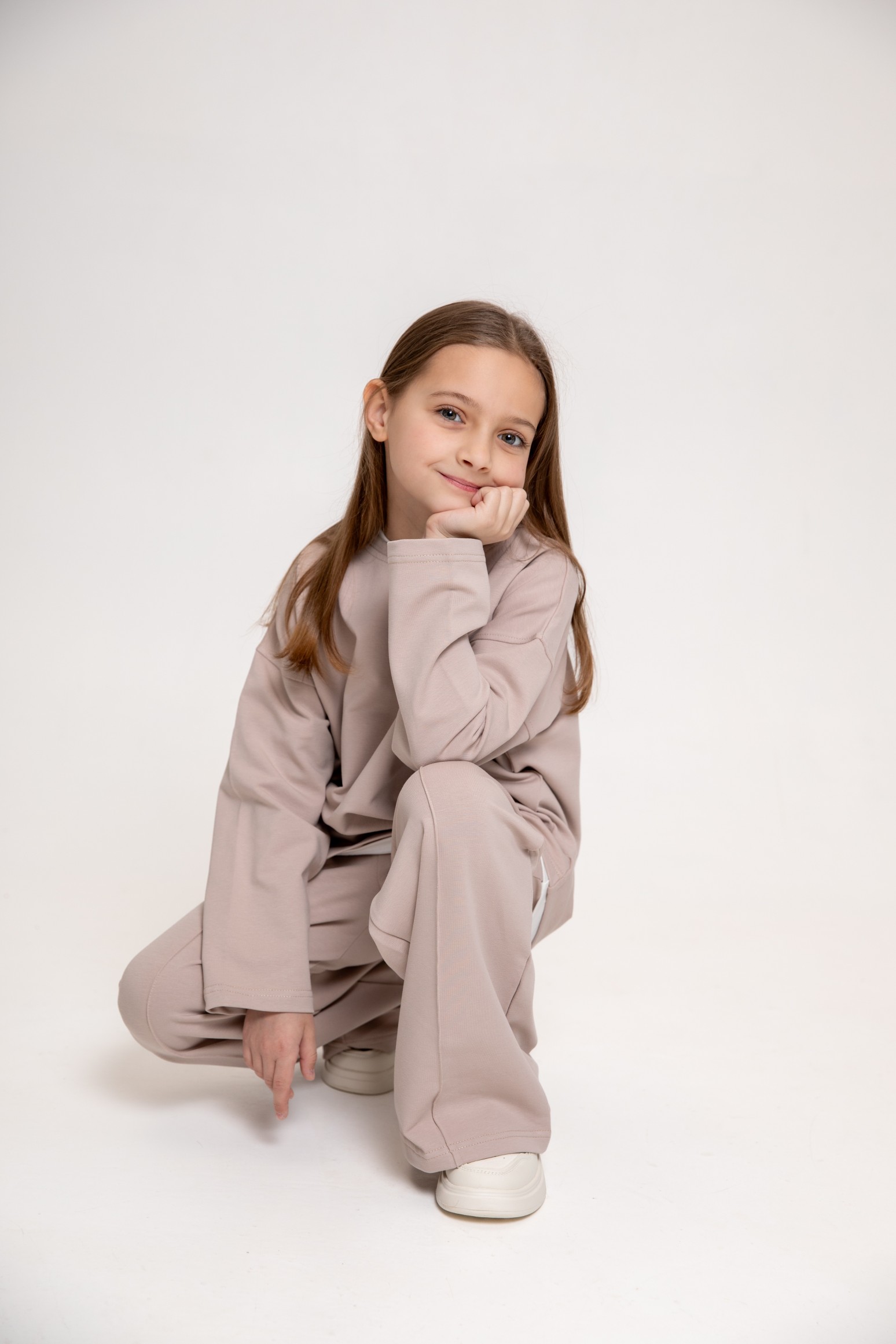 Костюм лонгслив и брюки со швами