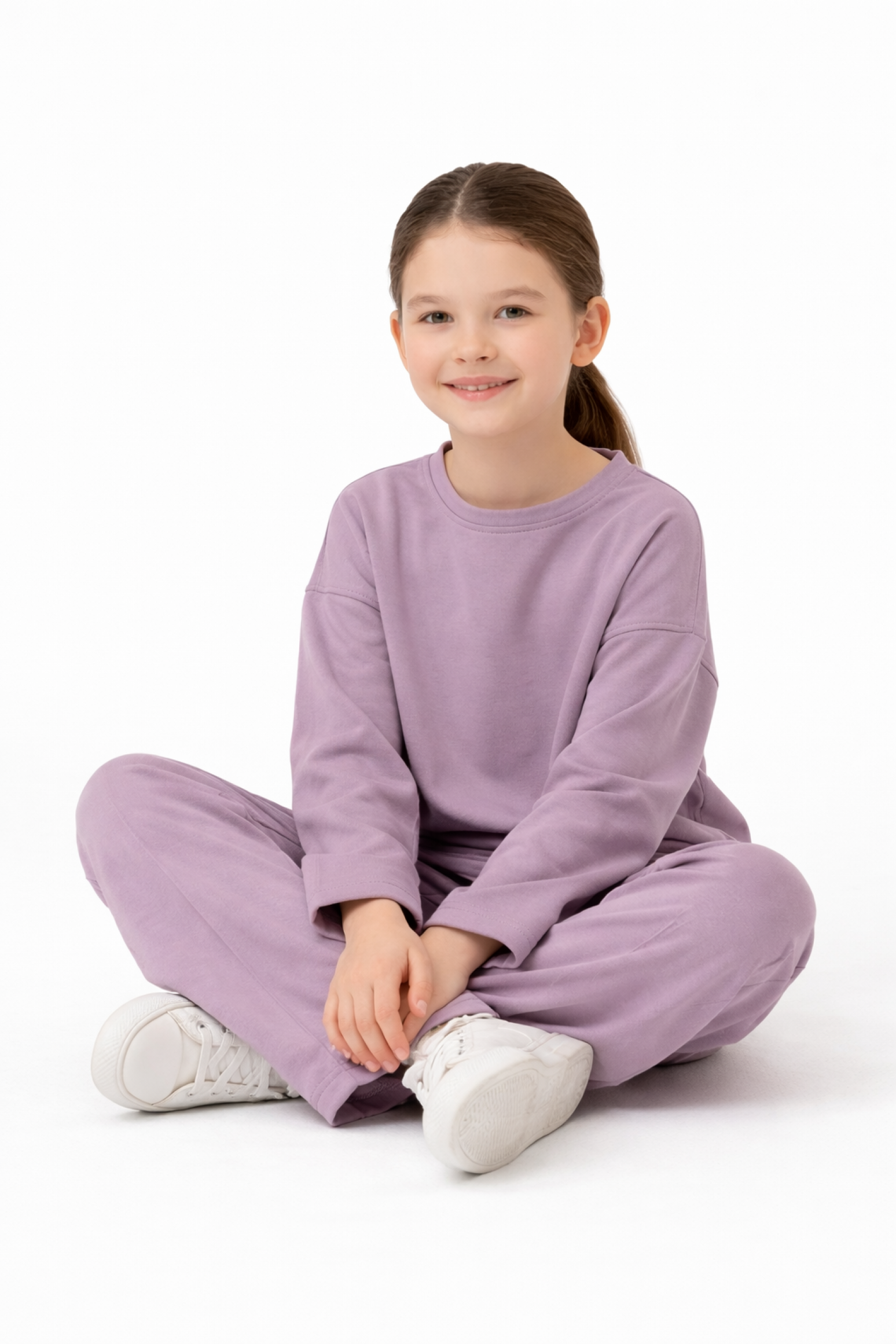 Костюм лонгслив и брюки со швами