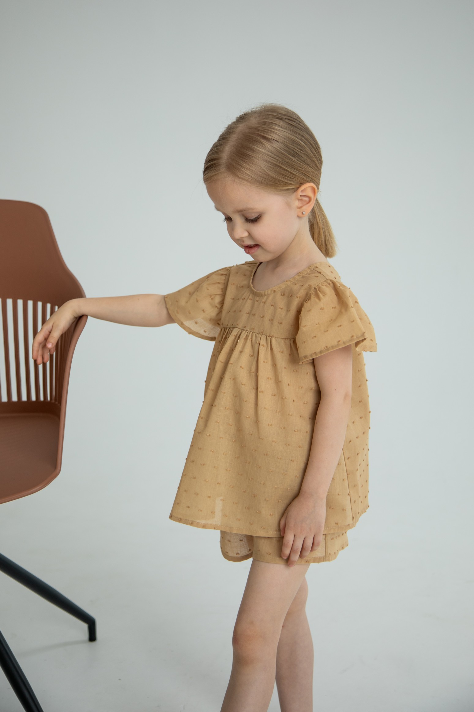 Комплект топ и шорты из тонкого хлопка