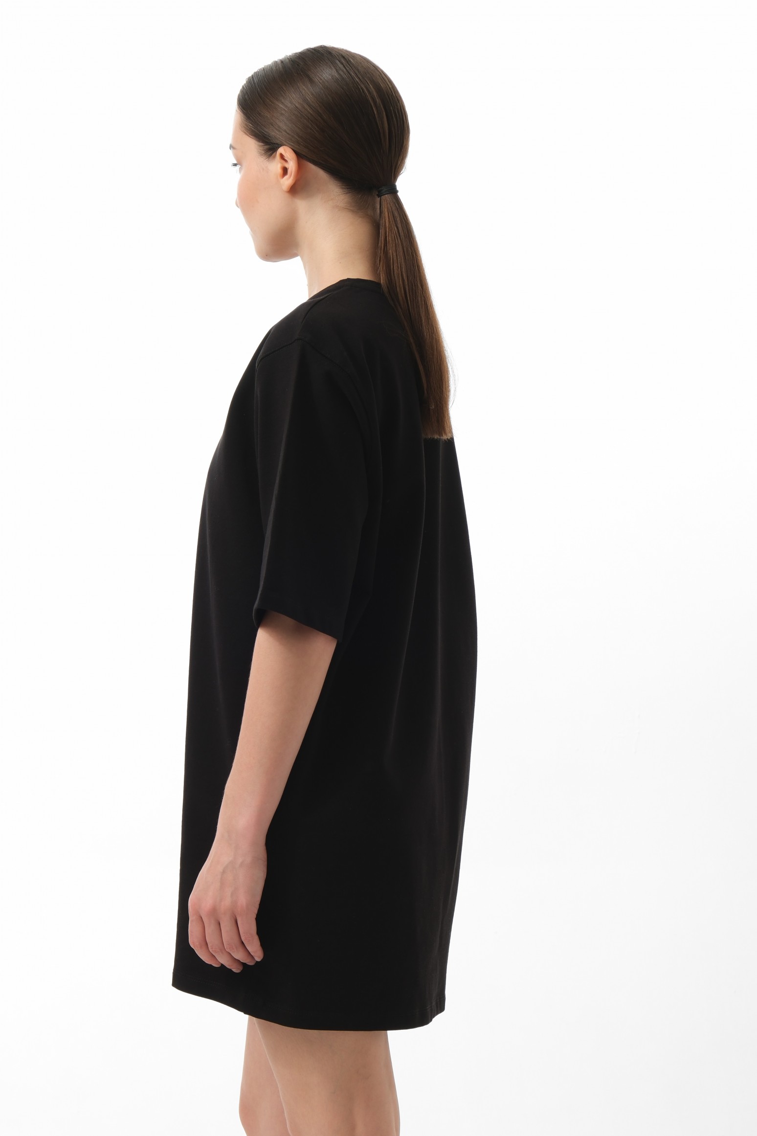 Платье-футболка oversize из плотного трикотажа