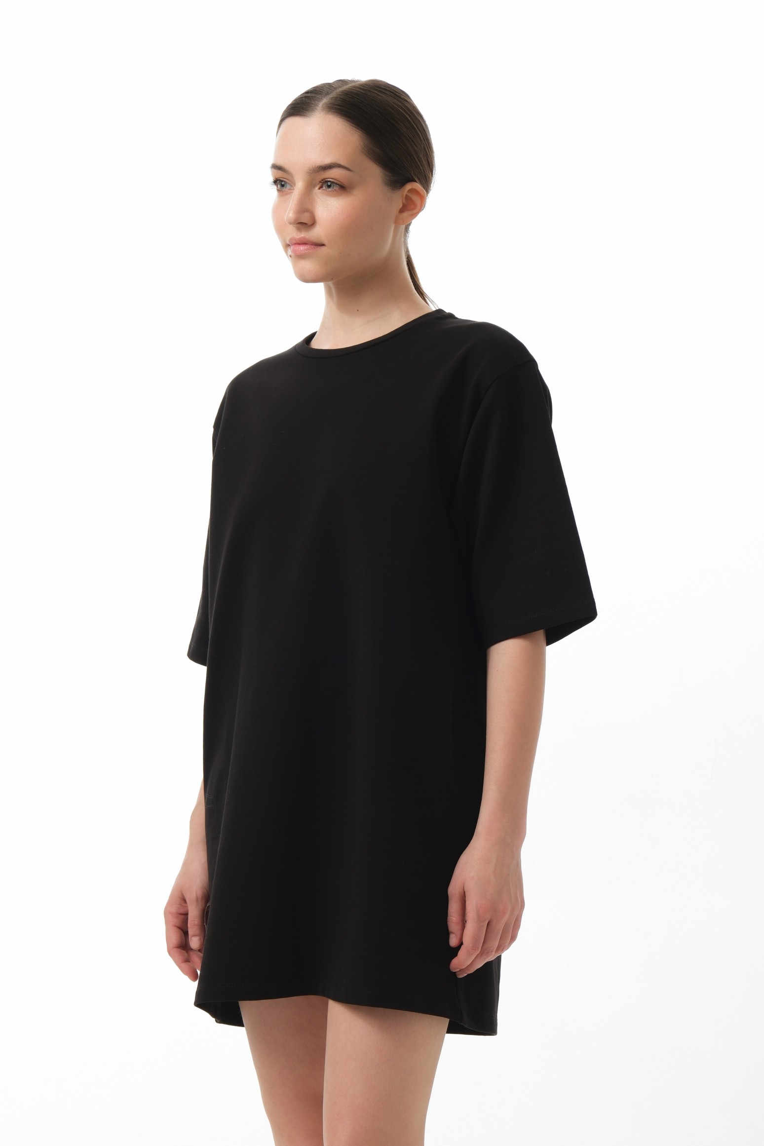 Платье-футболка oversize из плотного трикотажа