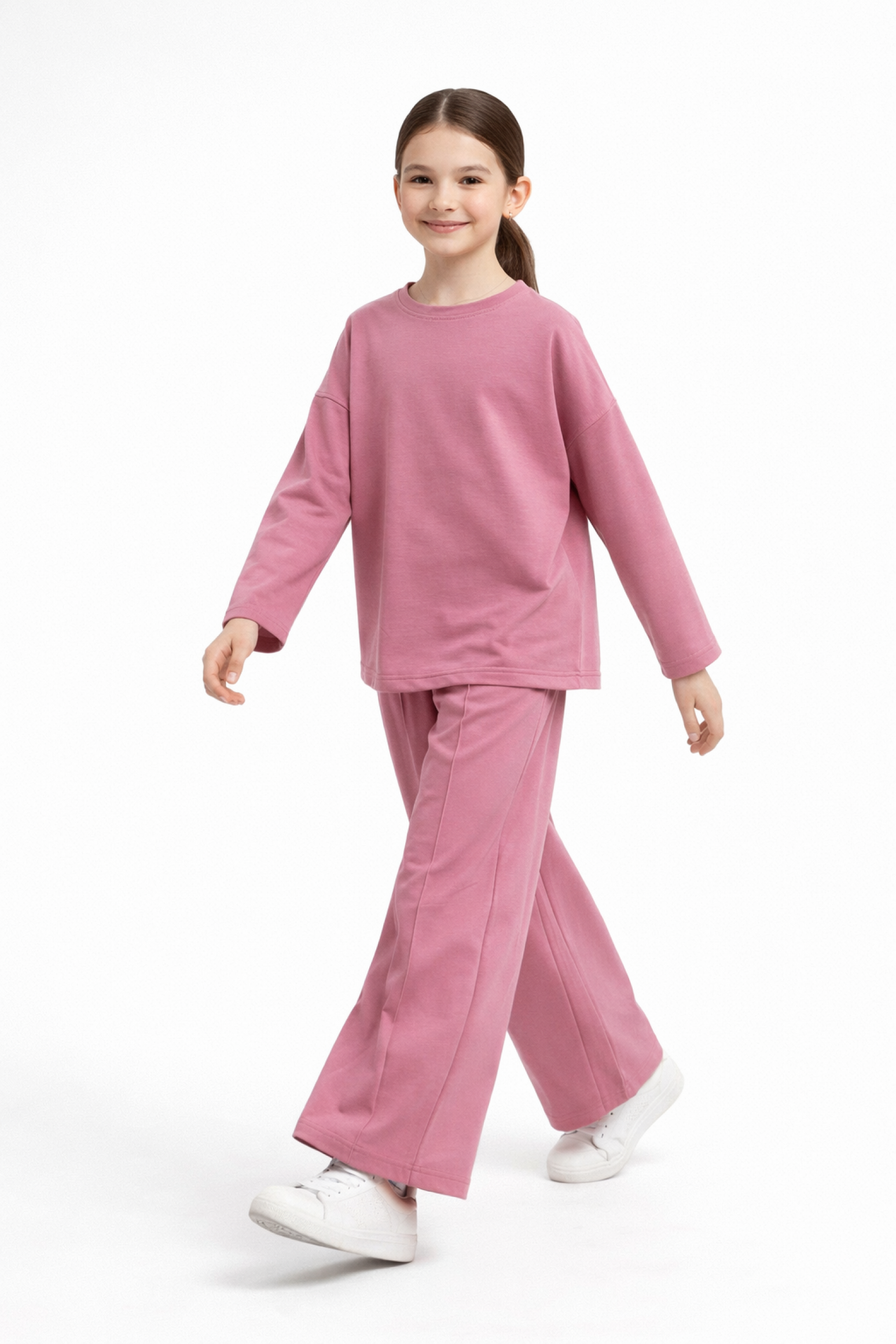 Костюм лонгслив и брюки со швами