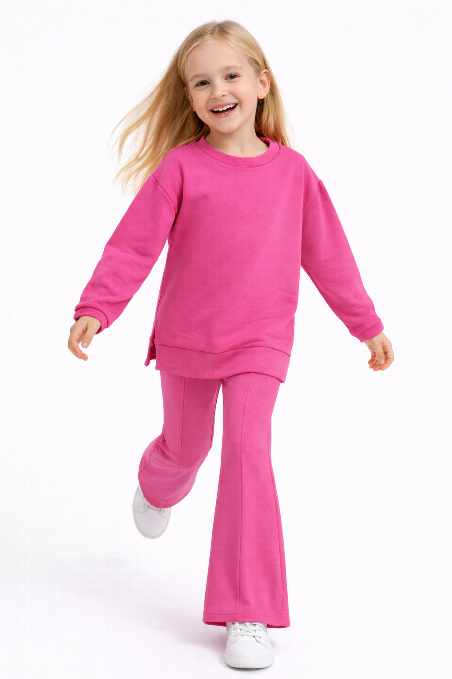 Комплект лонгслив с разрезами и брюки с декоративным швом