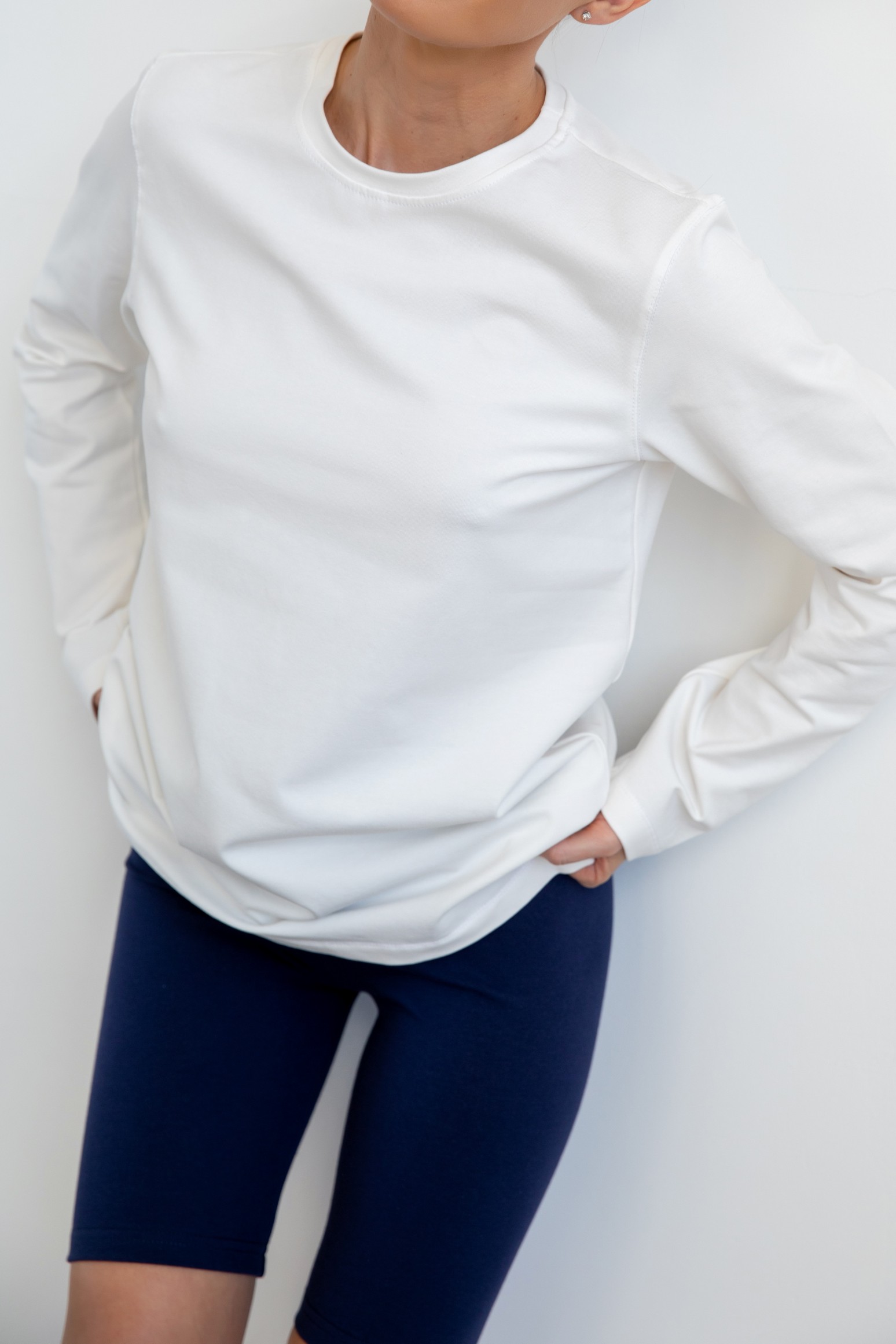 Лонгслив из хлопка oversize