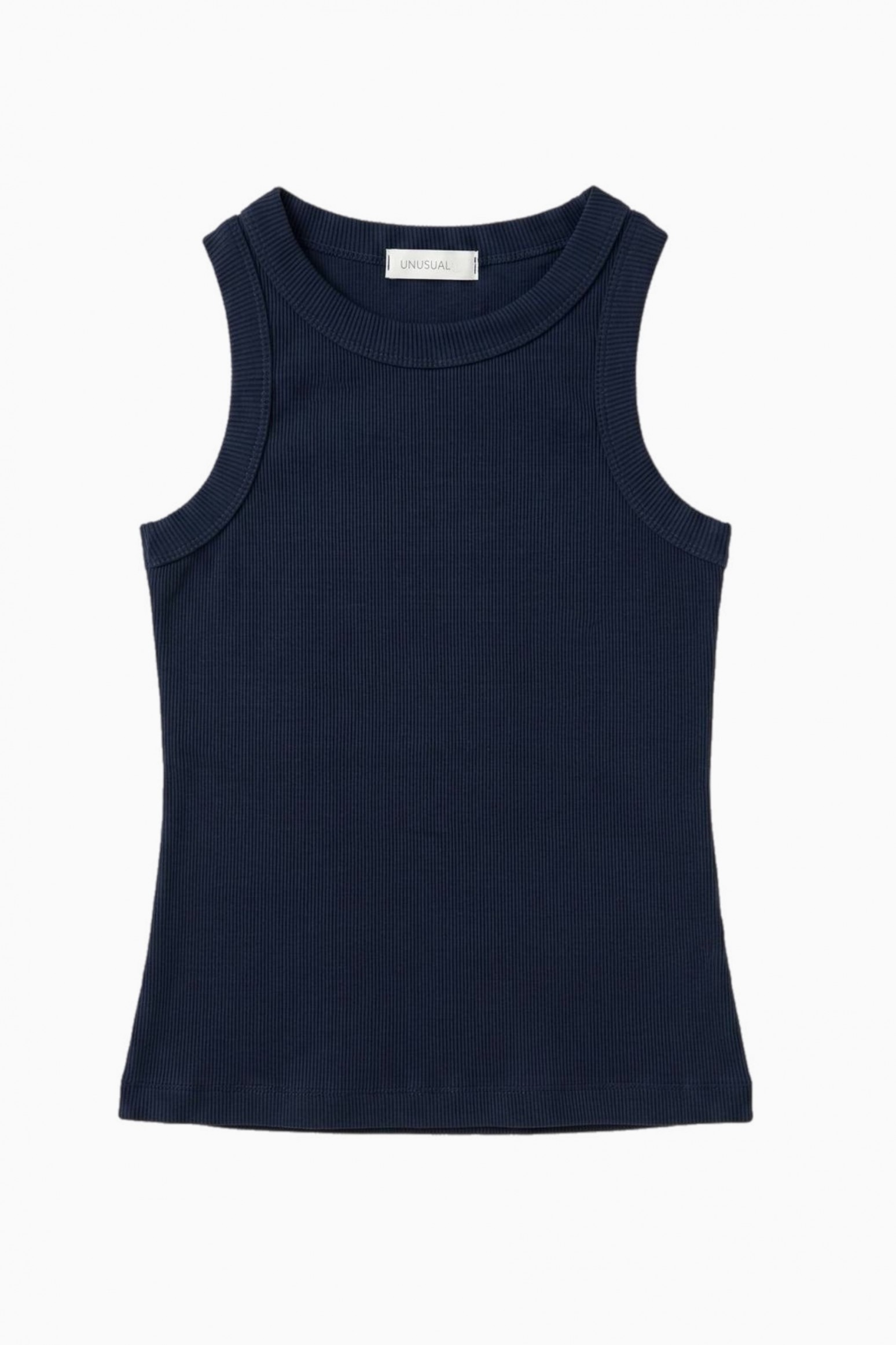 Майка в рубчик синяя