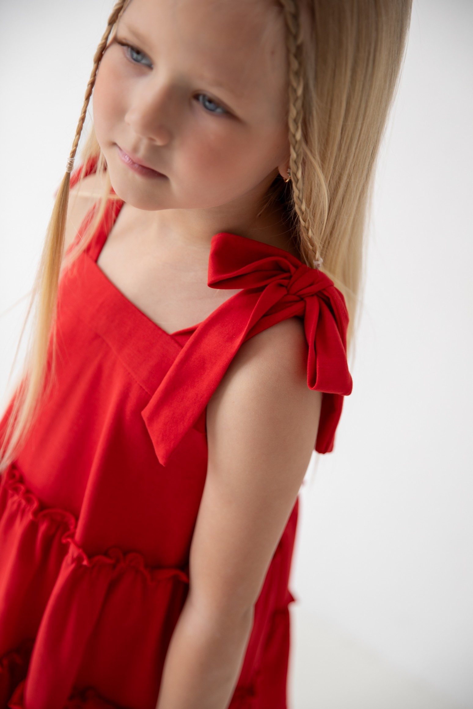 Сарафан на завязках с воланами