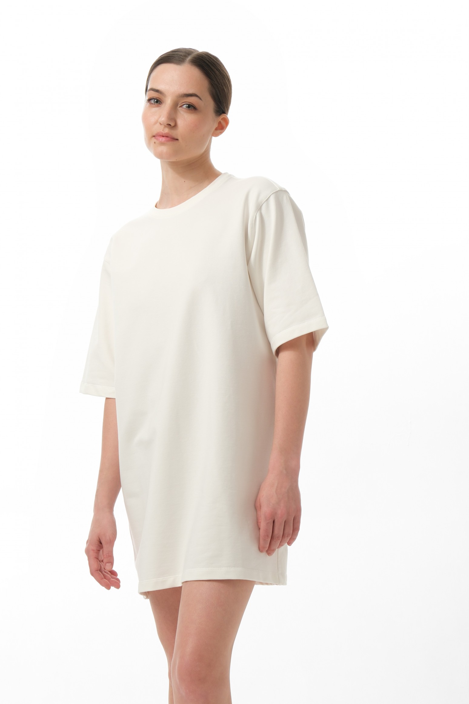 Платье-футболка oversize из плотного трикотажа