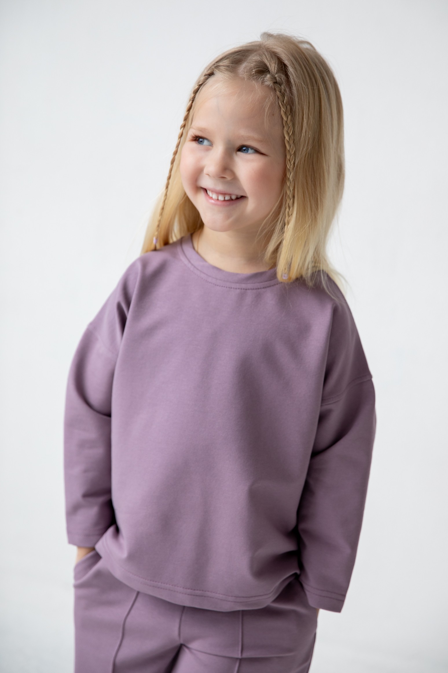 Костюм лонгслив и брюки со швами