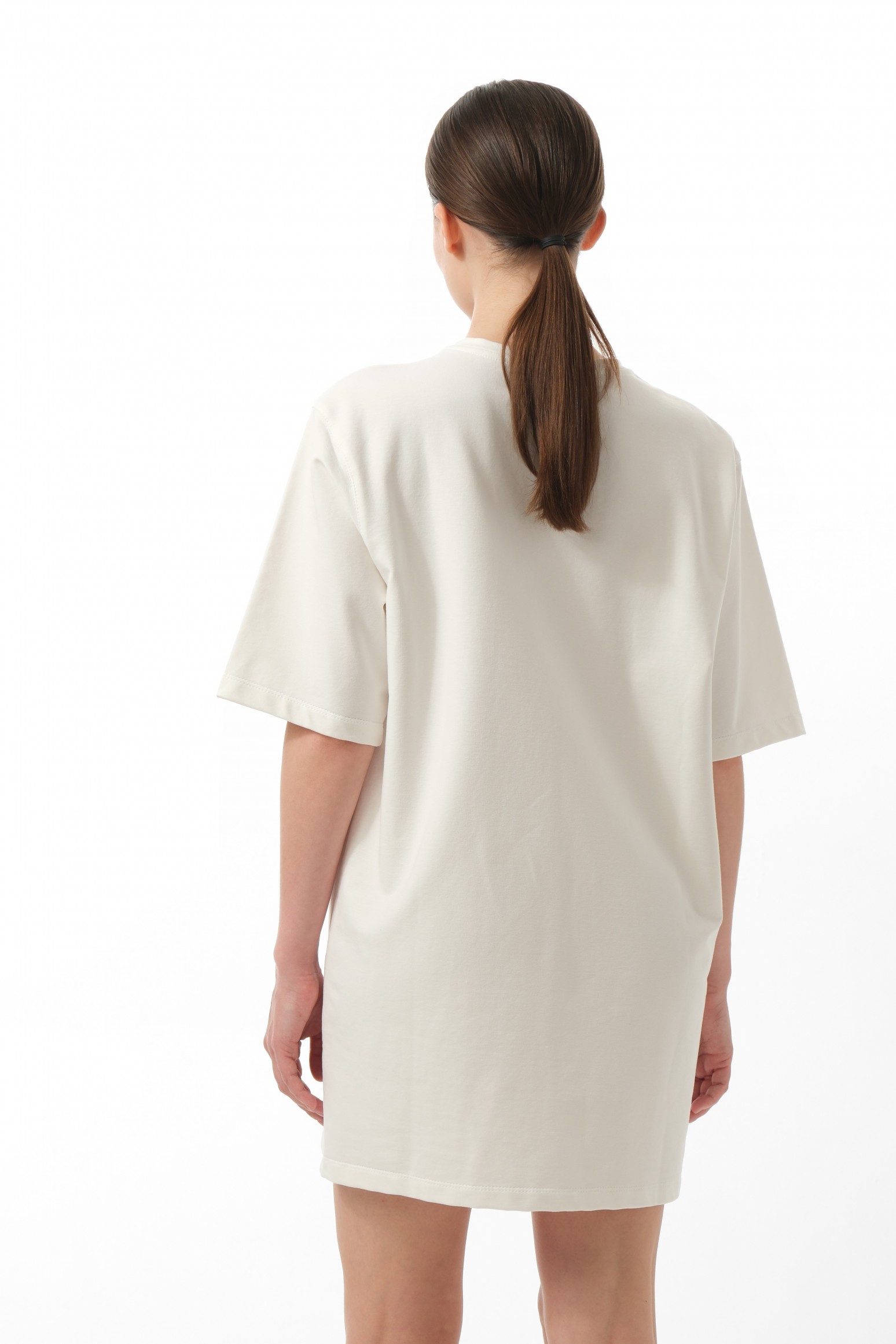 Платье-футболка oversize из плотного трикотажа