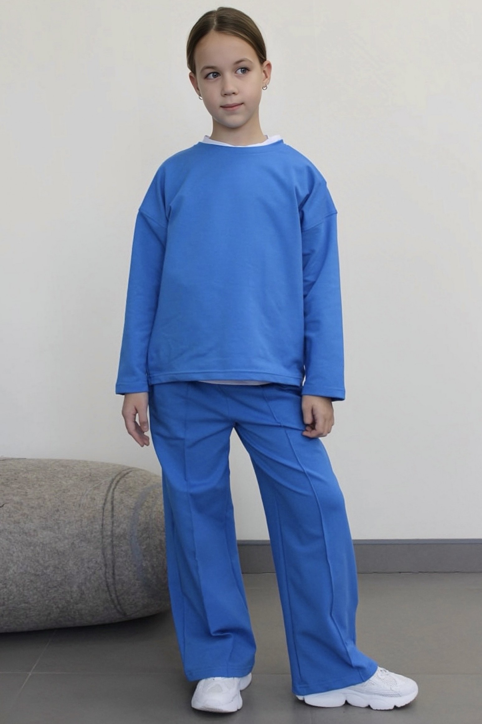 Костюм лонгслив и брюки со швами