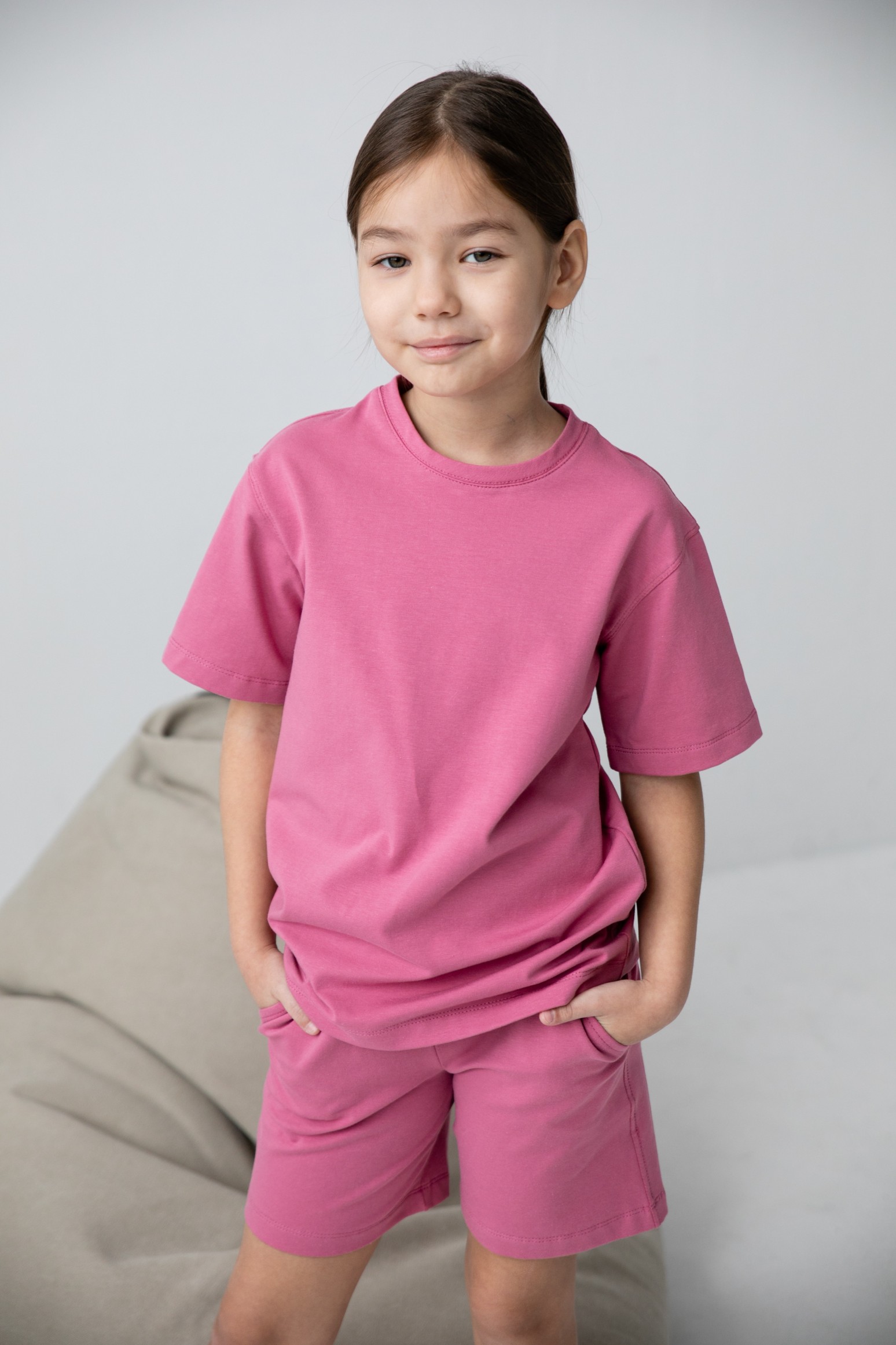 Костюм футболка и шорты oversize