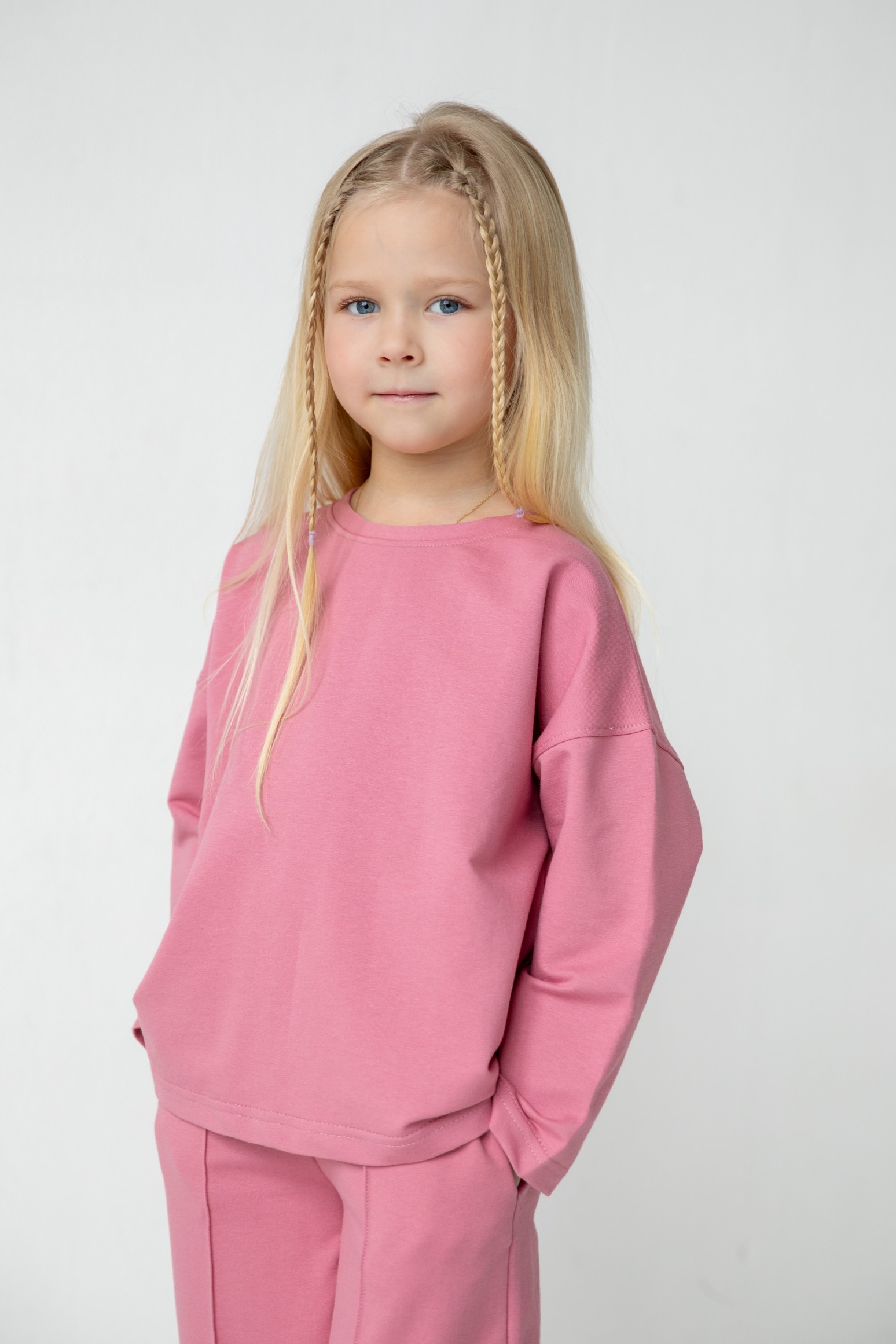 Костюм лонгслив и брюки со швами