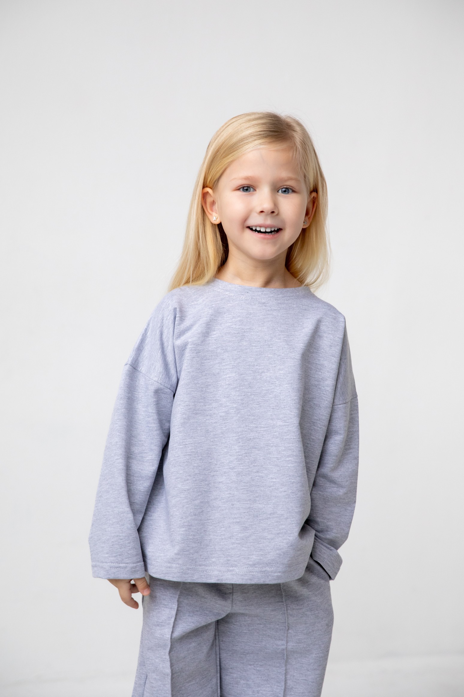 Костюм лонгслив и брюки со швами