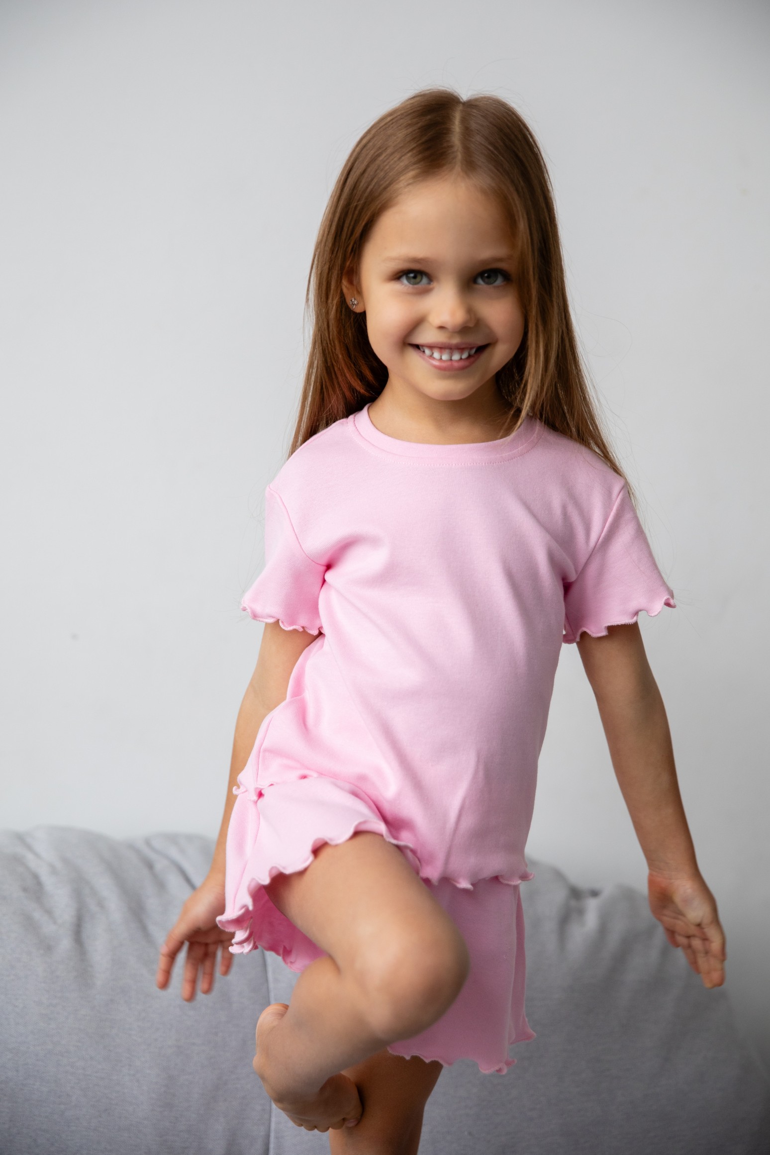 Пижамный комплект футболка и шорты из трикотажа