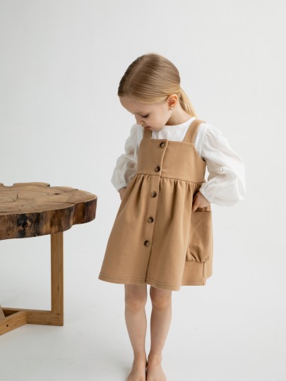 Сарафан на пуговицах с карманами