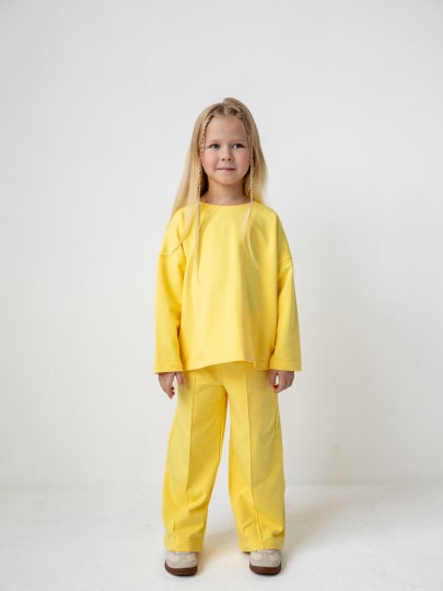 Костюм лонгслив и брюки со швами