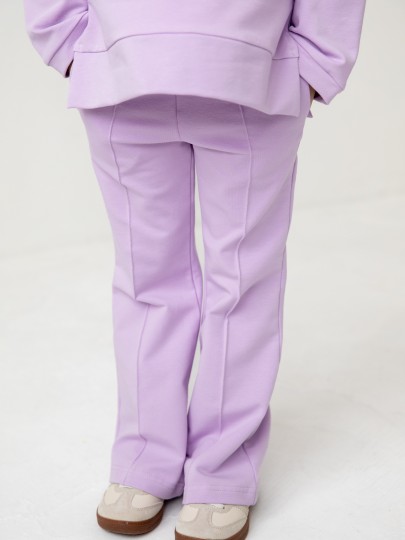 Комплект лонгслив с разрезами и брюки с декоративным швом