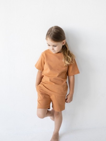 Костюм футболка и шорты oversize