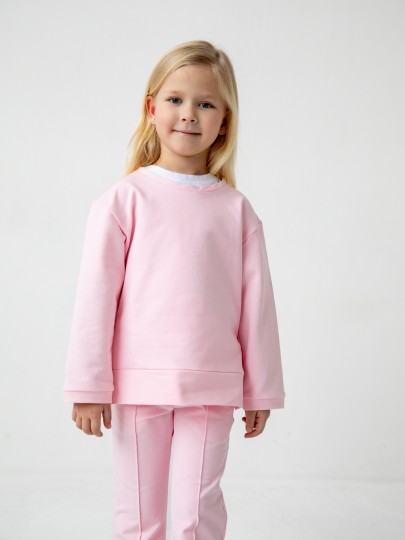 Комплект лонгслив с разрезами и брюки с декоративным швом