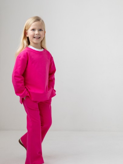 Комплект лонгслив с разрезами и брюки с декоративным швом