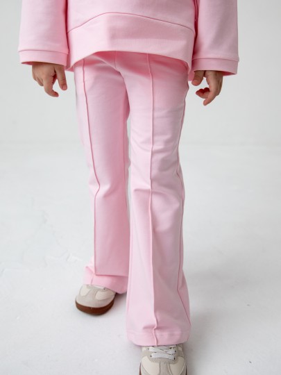 Комплект лонгслив с разрезами и брюки с декоративным швом