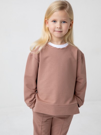 Комплект лонгслив с разрезами и брюки с декоративным швом