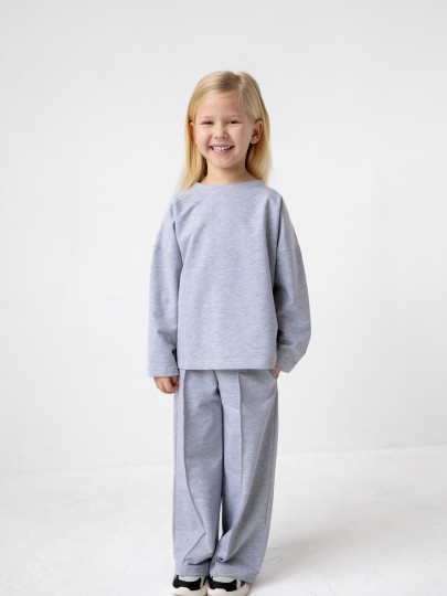 Костюм лонгслив и брюки со швами