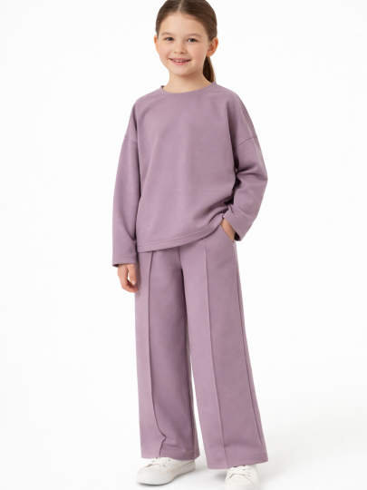 Костюм лонгслив и брюки со швами