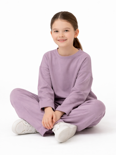 Костюм лонгслив и брюки со швами