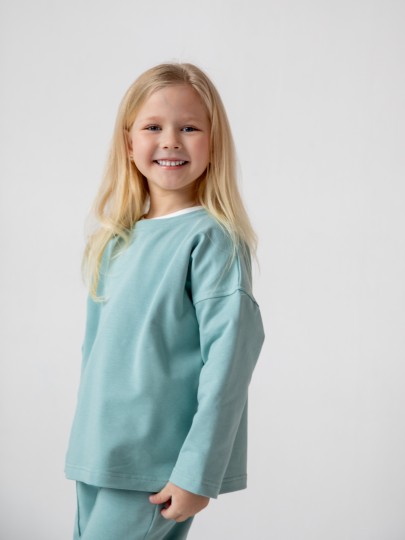 Костюм лонгслив и брюки со швами