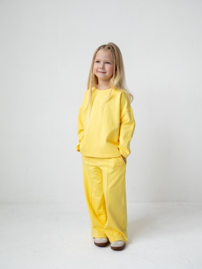 Костюм лонгслив и брюки со швами