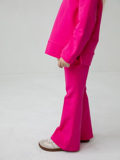 Комплект лонгслив с разрезами и брюки с декоративным швом