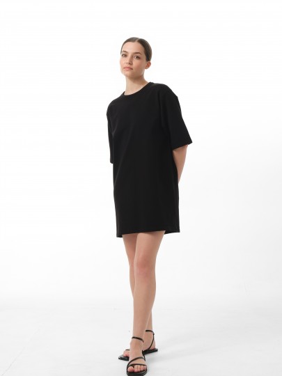 Платье-футболка oversize из плотного трикотажа