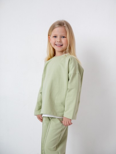 Костюм лонгслив и брюки со швами