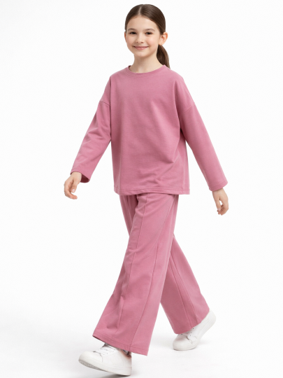 Костюм лонгслив и брюки со швами