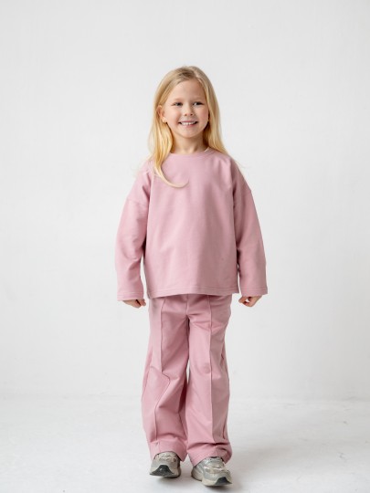 Костюм лонгслив и брюки со швами