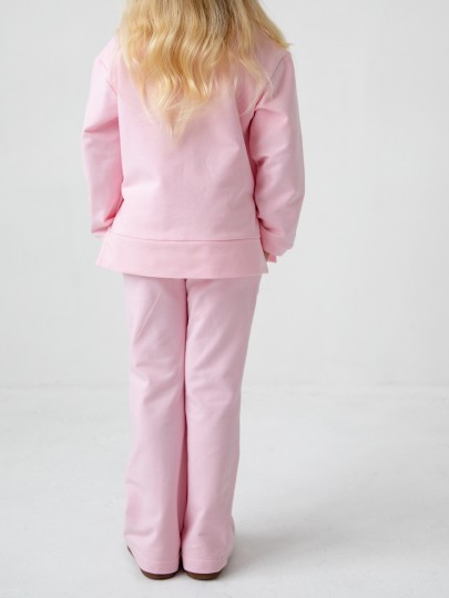 Комплект лонгслив с разрезами и брюки с декоративным швом