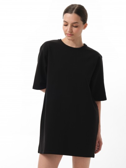 Платье-футболка oversize из плотного трикотажа