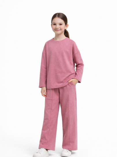 Костюм лонгслив и брюки со швами