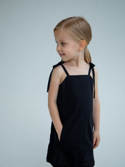 Сарафан однотонный на завязках