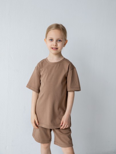 Костюм футболка и шорты oversize