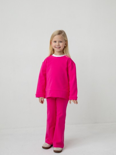 Комплект лонгслив с разрезами и брюки с декоративным швом