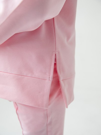 Комплект лонгслив с разрезами и брюки с декоративным швом