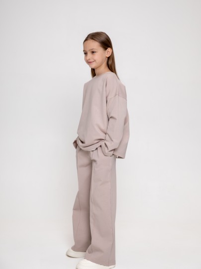 Костюм лонгслив и брюки со швами