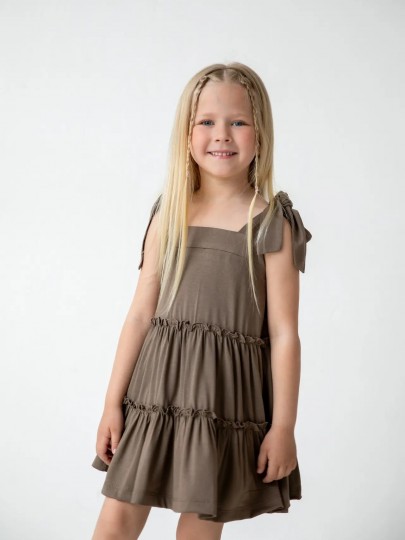 Сарафан на завязках с воланами