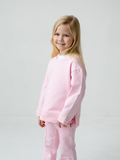 Комплект лонгслив с разрезами и брюки с декоративным швом