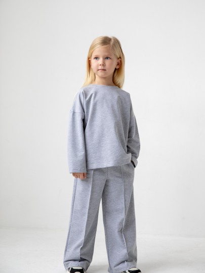 Костюм лонгслив и брюки со швами